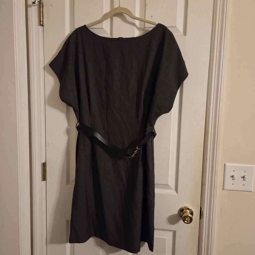 NWT H&M Charcoal Mini Dress with Belt Size XL